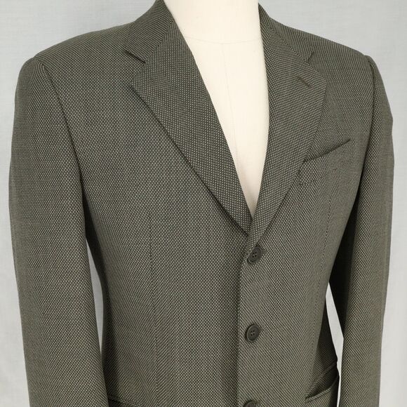 Mani Sport Coat Mens 40S Taupe Brown Wool Mens Jacket 3 Button Saks Fifth Ave - Picture 11 of 16